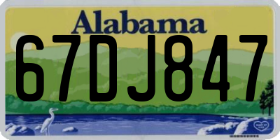 AL license plate 67DJ847