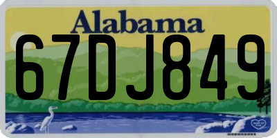 AL license plate 67DJ849