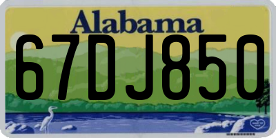 AL license plate 67DJ850