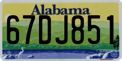 AL license plate 67DJ851