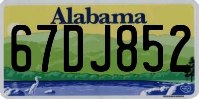 AL license plate 67DJ852
