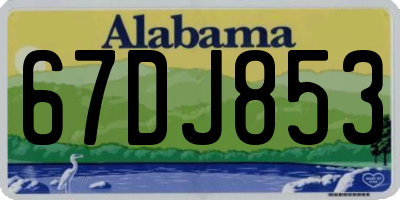 AL license plate 67DJ853