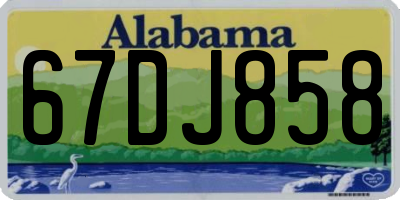 AL license plate 67DJ858