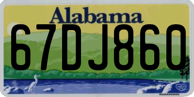 AL license plate 67DJ860
