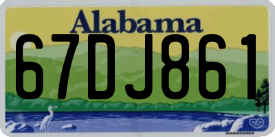 AL license plate 67DJ861