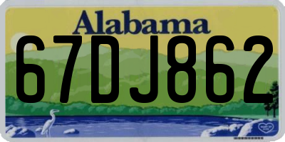 AL license plate 67DJ862