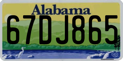 AL license plate 67DJ865