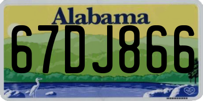 AL license plate 67DJ866