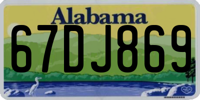 AL license plate 67DJ869