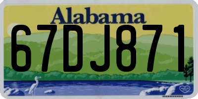 AL license plate 67DJ871