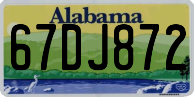 AL license plate 67DJ872