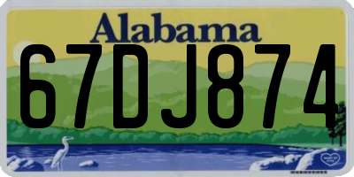 AL license plate 67DJ874