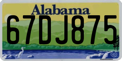 AL license plate 67DJ875