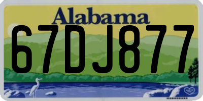AL license plate 67DJ877