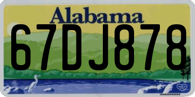 AL license plate 67DJ878