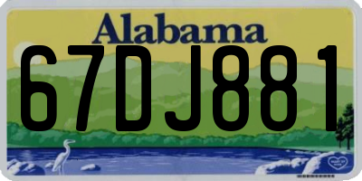 AL license plate 67DJ881