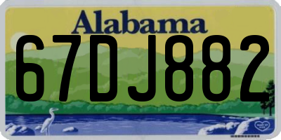 AL license plate 67DJ882