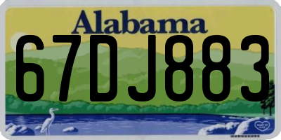 AL license plate 67DJ883