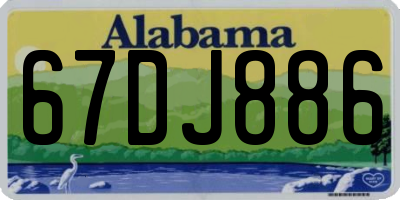 AL license plate 67DJ886