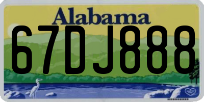 AL license plate 67DJ888