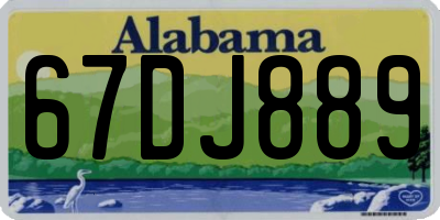AL license plate 67DJ889