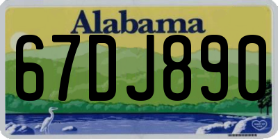 AL license plate 67DJ890