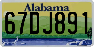 AL license plate 67DJ891