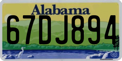 AL license plate 67DJ894