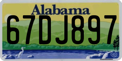 AL license plate 67DJ897