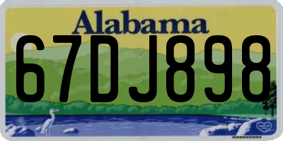 AL license plate 67DJ898