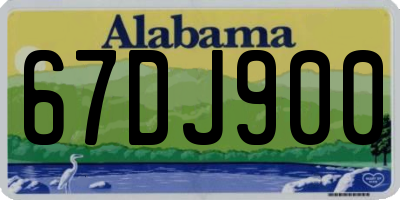 AL license plate 67DJ900