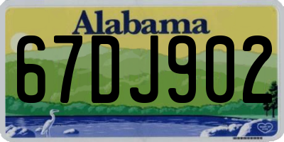 AL license plate 67DJ902