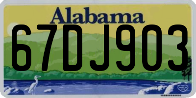 AL license plate 67DJ903