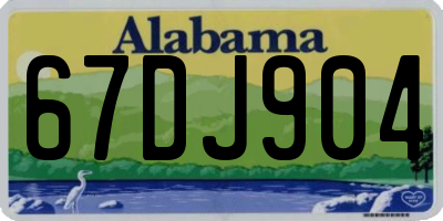 AL license plate 67DJ904