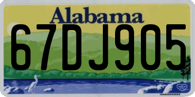 AL license plate 67DJ905