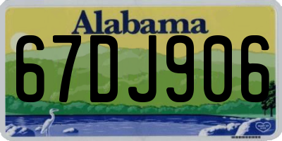 AL license plate 67DJ906