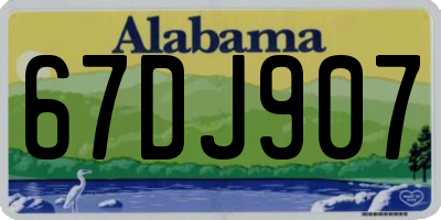 AL license plate 67DJ907