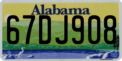 AL license plate 67DJ908