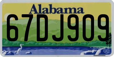 AL license plate 67DJ909