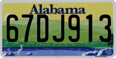 AL license plate 67DJ913