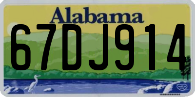 AL license plate 67DJ914