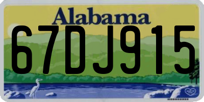 AL license plate 67DJ915