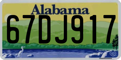 AL license plate 67DJ917