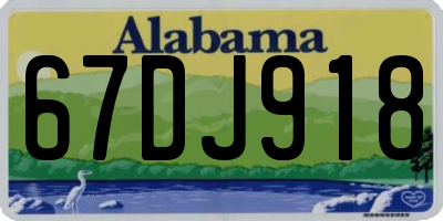AL license plate 67DJ918