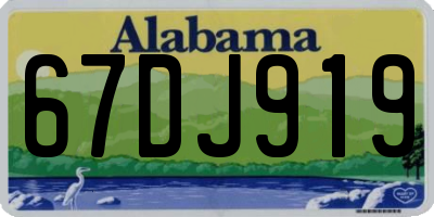 AL license plate 67DJ919