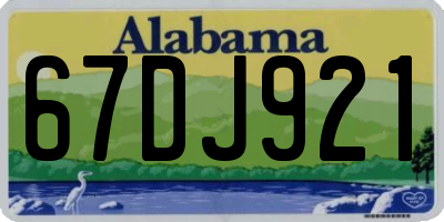 AL license plate 67DJ921