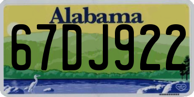 AL license plate 67DJ922