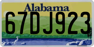AL license plate 67DJ923