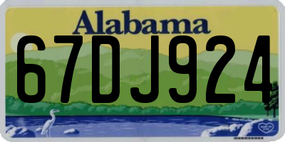 AL license plate 67DJ924