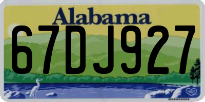 AL license plate 67DJ927